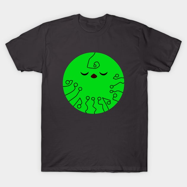 Green Tech Planet T-Shirt by LironPeer